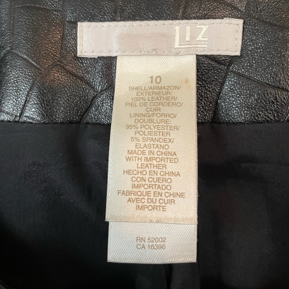 Snake Skin Patterned Leather Jacket - image 3